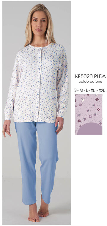 ART. KF5020 PLDA- pigiama donna m/l aperto kf5020 plda - Fratelli Parenti